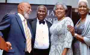 Riviera beach mlk banquet:  U.S. Congressman Alcee Hastings served as Master of Ceremonies and is photographed with Riviera Beach Councilman Bruce Guyton, Donna Brazile and Council Chairwoman Judy Davis.