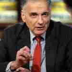 WASHINGTON - FEBRUARY 24:  (AFP OUT) Political activist Ralph Nader speaks during a taping of Meet the Press at the NBC studios February 24, 2008 in Washington, DC. Nader announced on the show that he will run for U.S. President in the 2008 elections as an independent candidate.  (Photo by Alex Wong/Getty Images for Meet the Press)